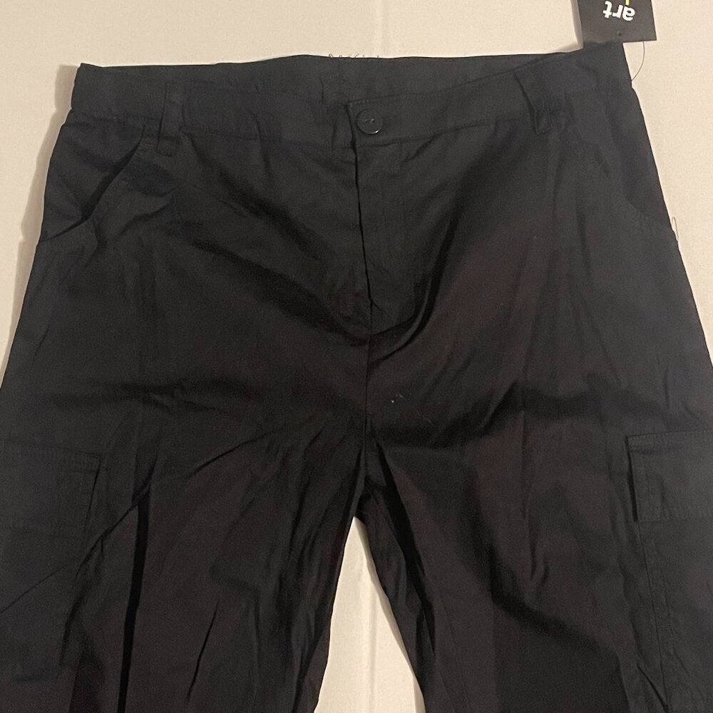 Art Class Girls' Wide Leg Cargo Pants Straight Leg Black Size XL (14) - Picture 5 of 5